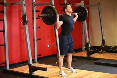 Barbell Squat: start and end position of the movement