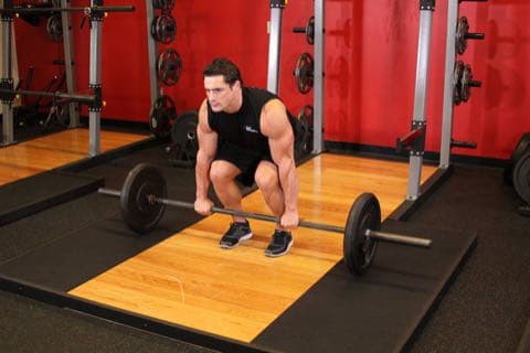 Barbell Deadlift: start and end position of the movement