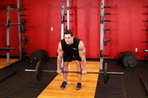 Romanian Deadlift: start and end position of the movement